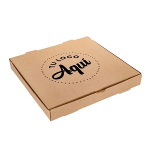 mEP CAJA PIZZA CARTON MICRO MARRON/MARRON PERSONALIZADO GRANDE COMUN (32.5*32.5*3.7CM) X UNIDAD