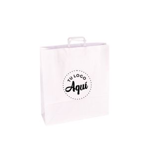mEP BOLSA BOUTIQUE PAPEL BLANCA PERSONALIZADA 44*15*45CM X UNIDAD