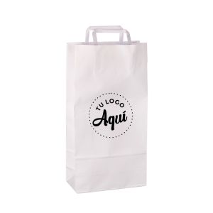 mEP BOLSA BOUTIQUE PAPEL BLANCA PERSONALIZADA 22*10*42CM X UNIDAD