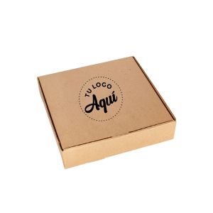 mEP CAJA TARTA CARTON MICRO MARRON/MARRON PERSONALIZADO (25*25*6CM) X UNIDAD