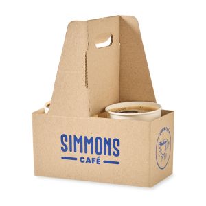 mEP PORTAVASOS VALIJA CARTON MICRO MARRON/MARRON PERSONALIZADO (2 VASOS CAFE) X UNIDAD