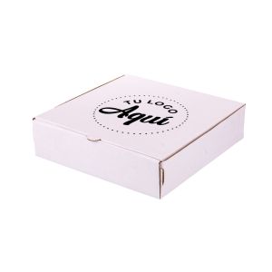 mEP CAJA PIZZA CARTON MICRO BLANCO/MARRON PERSONALIZADO DOBLE (31.5*32*8CM) X UNIDAD