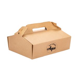 mEP CAJA MALETIN CARTON MICRO MARRON/MARRON PERSONALIZADO CHICO (18*24.5*6CM) X UNIDAD