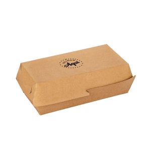 mEP CAJA SANDWICH KRAFT PERSONALIZADO BIOHZ XL (22*11*8CM) X UNIDAD