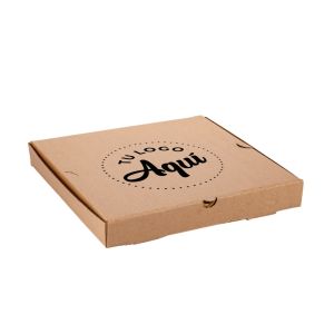 mEP CAJA PIZZA CARTON MICRO MARRON/MARRON PERSONALIZADO GRANDE REFORZADA (32.5*32.5*3.7CM) X UNIDAD