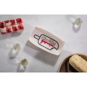 mEP CUBETA PARA HELADO PALITO CART. BLANCA PERSONALIZADO (13X6X2,5CM - ENCASTRE) X UNIDAD