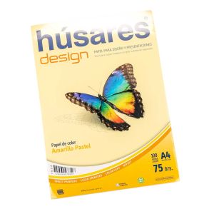 RESMA IMPRESORA.A4 COLOR HUSARES AMARILLO PASTEL 75GRS (21*29.7CM) *100HJS