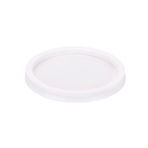TAPA VASO PLASTICO GLASS 95 RANURADA NATURAL LISA (PARA VASO 500) *50UNID
