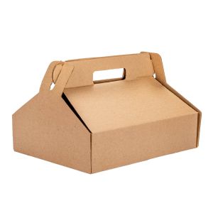 CAJA MALETIN GRANDE CARTON MICRO MARRON/MARRON (20*26*7.5CM) *100UNID.