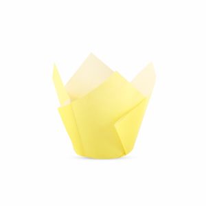 TULIPAS PARA MUFFIN Y CUPCAKE.Nº16 AMARILLA LISA PAQ *200UNID