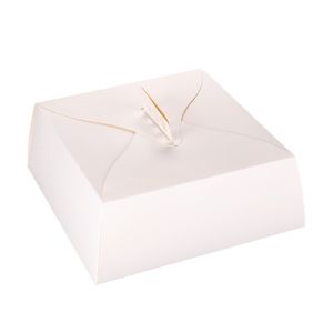 ESTUCHE TORTA CARTULINA BLANCA (26*26*12CM) mE *10UNID