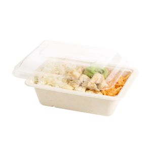 BANDEJA BAGAZO DE CAÑA BANDEX RECT.103 BEIGE (14*18*4.5CM) *100UNID