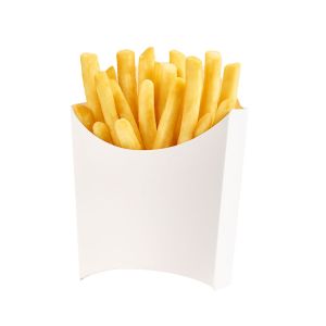 ESTUCHE PAPAS CHICO CARTULINA BLANCA (C/ENCASTRE 12X12X3CM) mE *100UNID