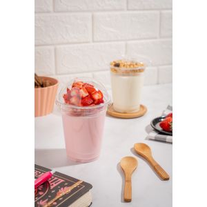 TAPA VASO PLASTICO FRAPPE PET MULTI (DOMO CERRADA) PARA 12/14/16OZ *100UNID