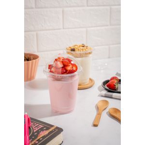 SEPARADOR VASO PLASTICO FRAPPE PET MULTI (7.5*9*1.5CM) PARA 14/16OZ *100UNID