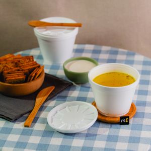 TAPA CONTENEDOR TERMICO CASELLA WELL CUP ISOPOR  BLANCA *100UNID