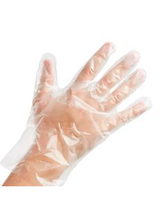GUANTES DESCARTABLE POLIETILENO MANOPLAS (CRISTAL) *100UNID