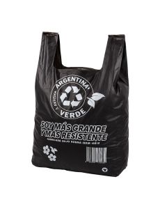 BOLSAS CAMISETA OXO DEGRADABLE NEGRA REFORZADA 45*55CM (7000) MAPSA *100UNID