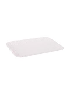 BANDEJA BLONDA PLASTICA RECTANGULAR .500GRS (19*24CM) *UNID