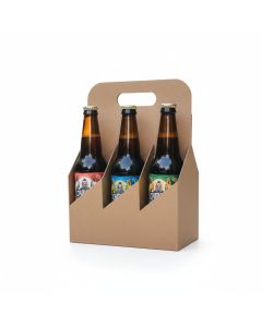 CAJA CARTON MICRO CERVEZA PARA 6 BOTELLAS *50 UNID
