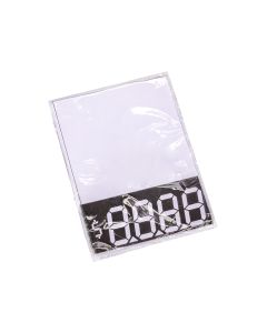 CARTEL PRECIOS DIGITAL BLANCO/NEGRO (7.5*5CM) (103/202) PAQ*25UNID