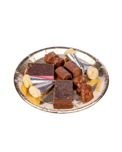 PLATO DORADO CARTON REDONDO 18CM *10UNID