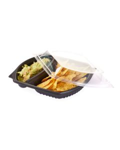 BANDEJA MICRO COTNYL NEGRA C/2 CAVIDADES (20*22*3CM) (CAT2 NE) *50UNID