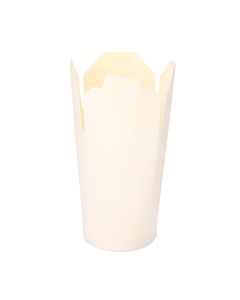 CONTENEDOR WOK POLIPAPEL CON TAPA BLANCO 17OZ (7CM DIAM*12CM ALTO) *30UNID