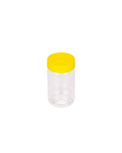POTE PLASTICO CRISTAL MIEL 500GRS CON TAPA ROSCA AMARILLA  *UNID