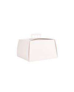 ESTUCHE TORTA CARTULINA BLANCA (25*25*15CM) BIOHZ *10UNID