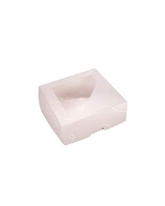 CAJA CARTULINA CHO MULTIUSO IMPRESA GRIS PASTEL CON VISOR (26*26*10CM) *25UNID