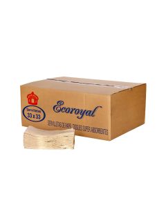 SERVILLETA GASTRONOMICA BEIGE (33*33CM) ECOROYAL ECO (TISSUE) *CAJA *1.10KG