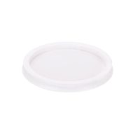TAPA VASO PLASTICO GLASS 95 RANURADA NATURAL LISA (PARA VASO 500) *50UNID