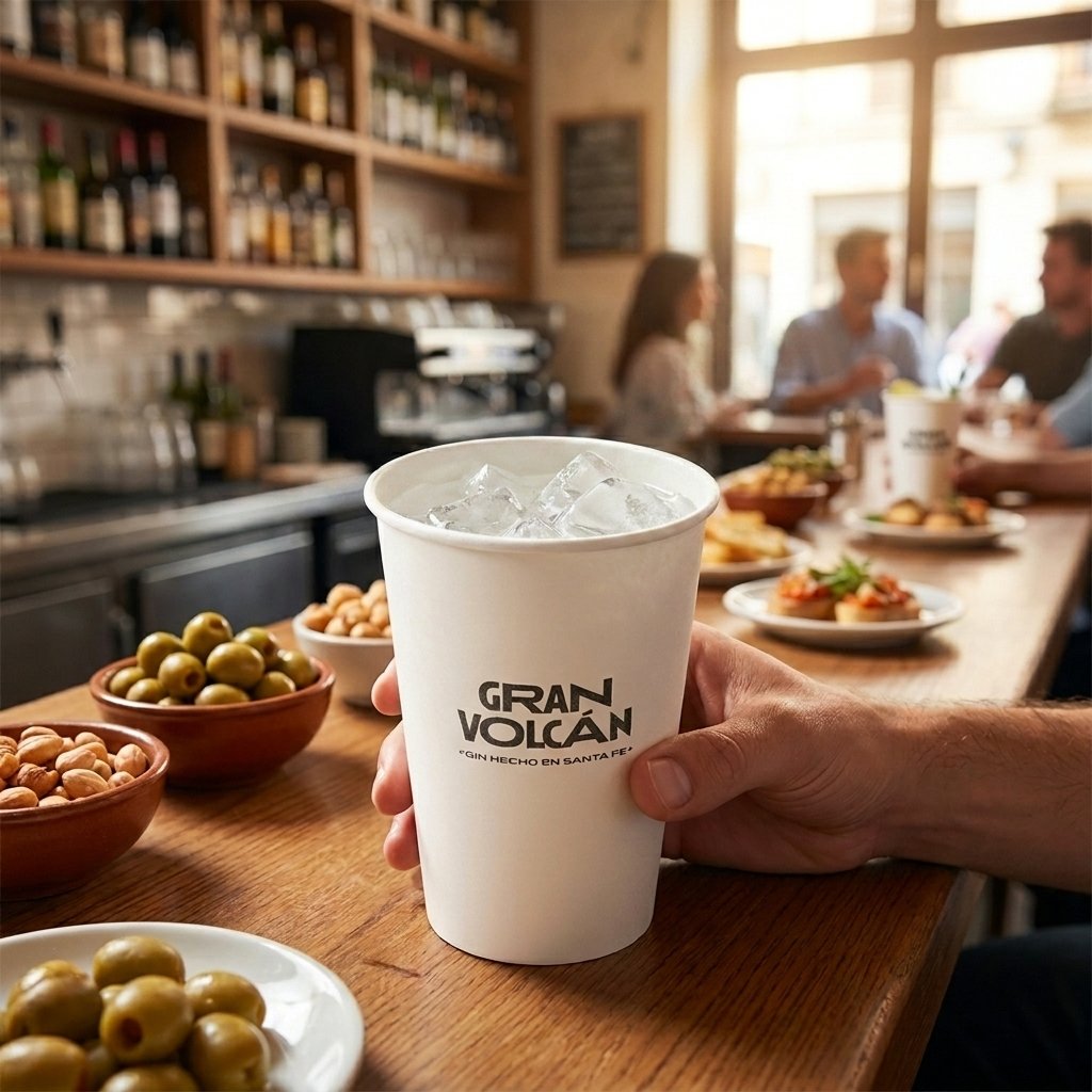 mEP VASO POLIPAPEL SIMPLE PARED PARA FRIO BLANCO PERSONALIZADO .16OZ (475CC) X UNIDAD