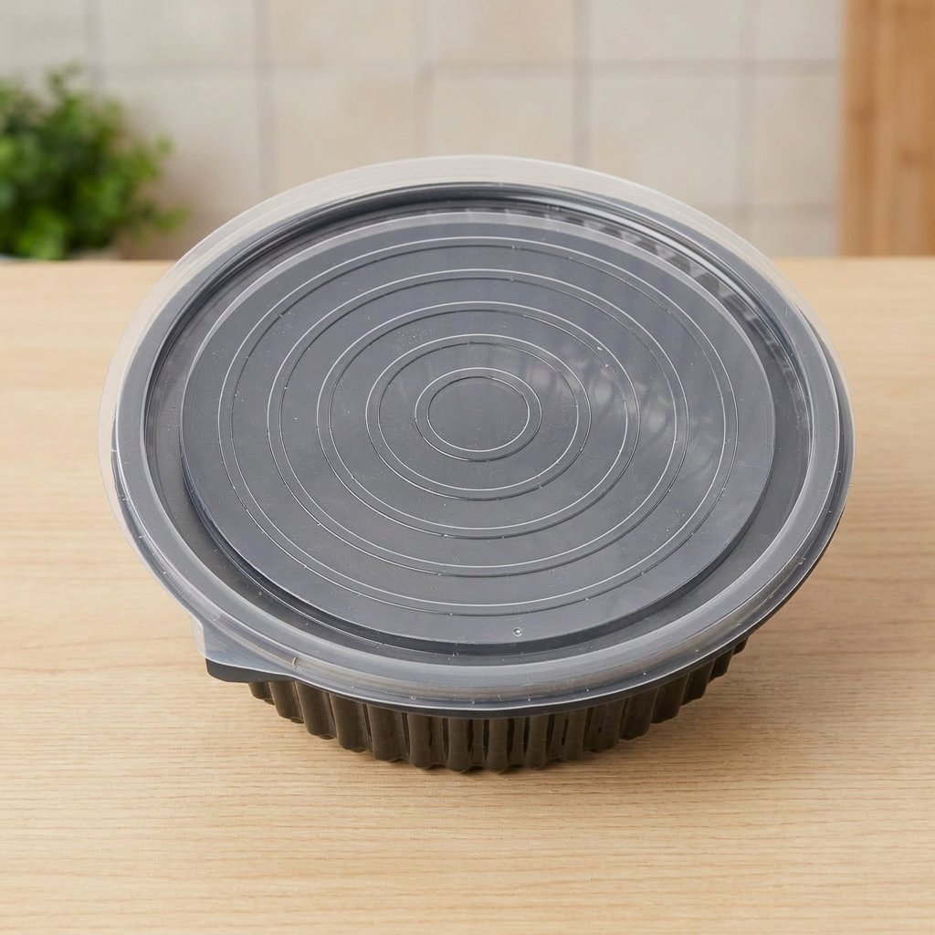 TAPA ENSALADERA REDONDA COTNYL PP NEGRO  (PTPR190) *200UNID